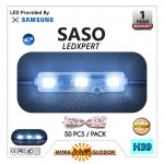 LED Module Saso LEDXpert Samsung KW SMD 2835 Cover Transparan | 3 Mata - White / Putih